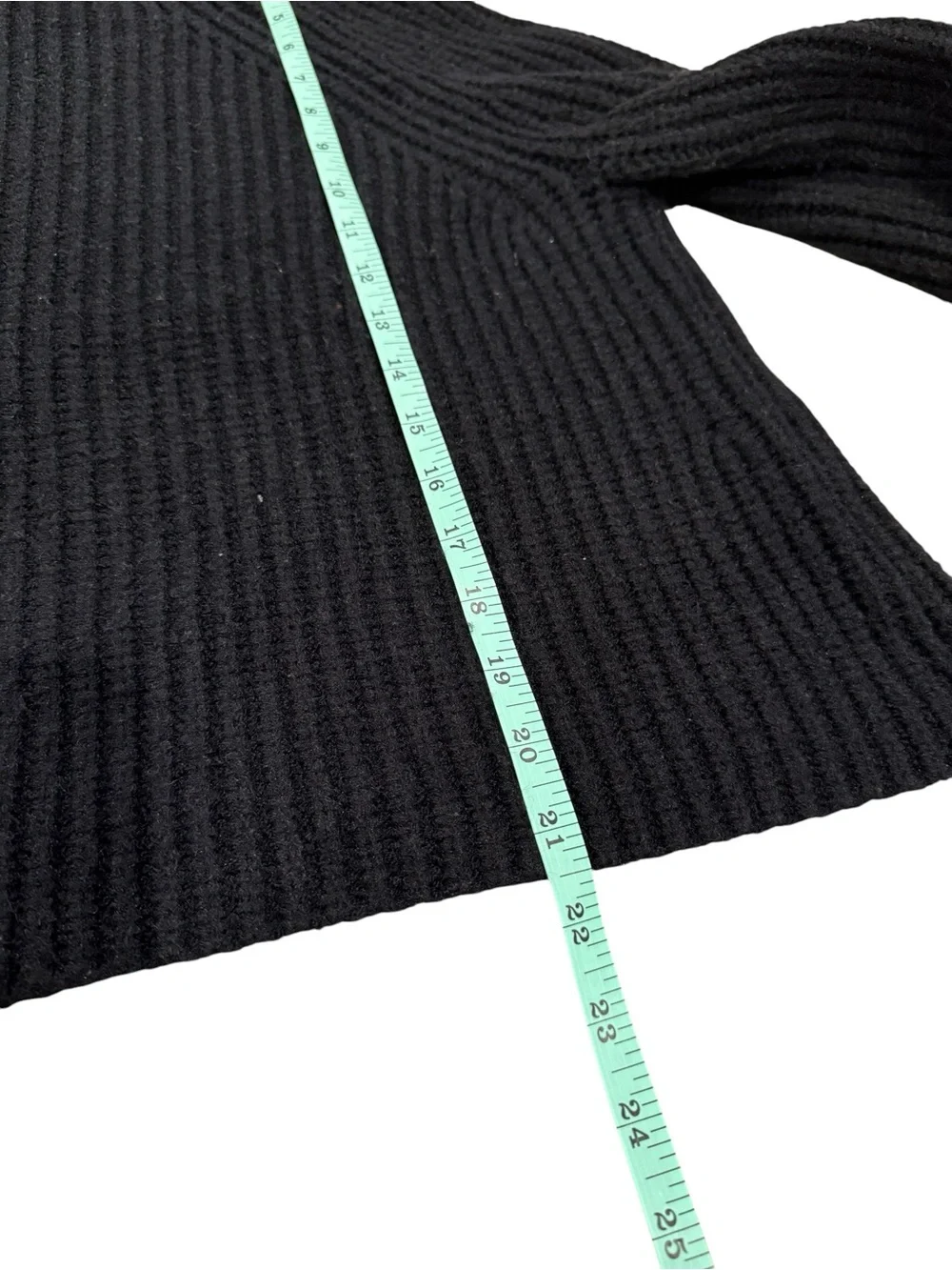 Priceless Black Ribbed Oversized Turtleneck Sweater - Picture 3 of 7